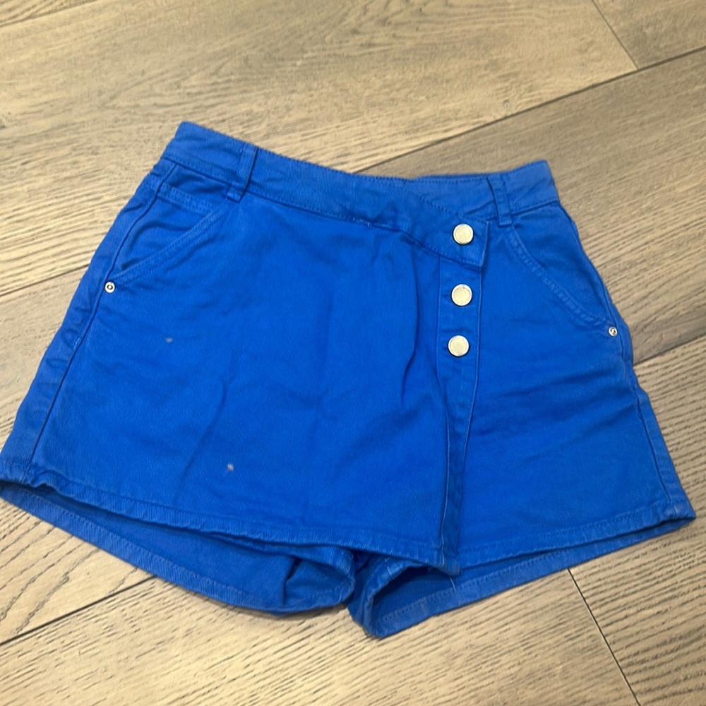 Zara blue denim skort